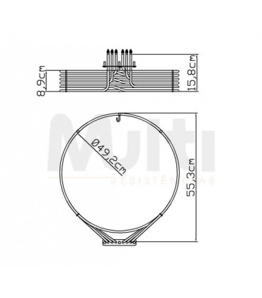 Resistência Original Forno Turbo Tedesco 10 telas 18000 Watts
